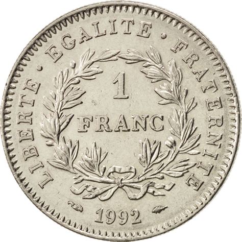 #76518 Vème République, 1 Franc 1992, KM 1004.1  SUP, 1 Franc, De 5 à