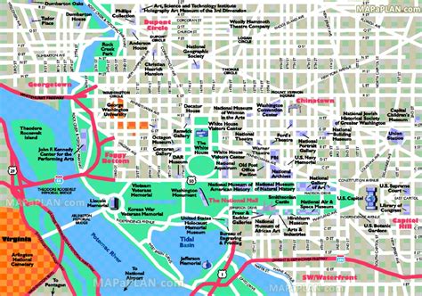 Washington Dc Tourist Map Printable Printable Maps