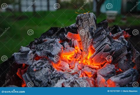 Smoldering Ashes Burning Coal Bbq Barbecue Stock Image Image Of