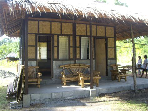 Pin By Gimini On Bahay Kubo Bamboo House Design Bamboo House Cement
