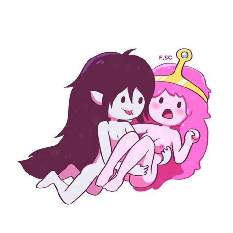 Rule 34 2girls Adventure Time Artist Name Black Hair Canon Couple Crown Erect Nipples