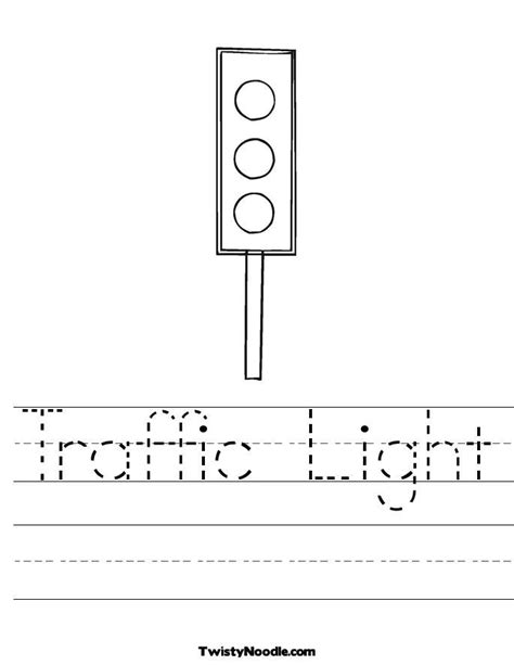 Worksheet On Traffic Signals