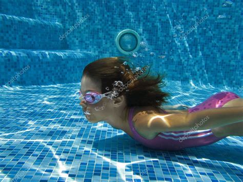 Happy Smiling Underwater Child In Swimming Pool ⬇ Stock Photo Image By