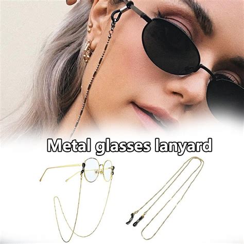 fashion pearl beads mask chain necklace glasses chain for women retro metal sunglasses lanyards
