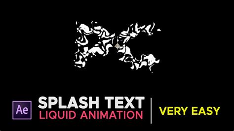 Splash Text Liquid After Effects Tutorial Youtube