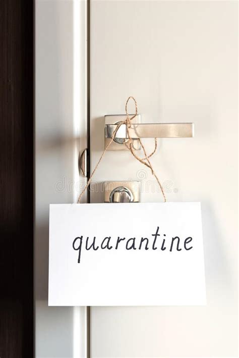 Door Sign Quarantine Stock Photo Image Of Bacteria 176072682