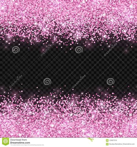 Pink Glitter On Dark Transparent Background Vector Stock Vector Illustration Of Festive