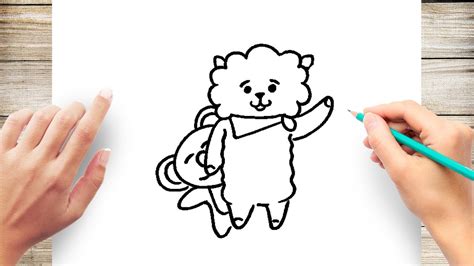 How To Draw Rj Bt21 Character Youtube