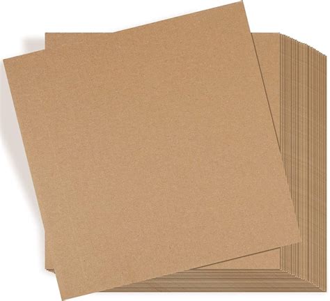 50 Pack Brown Corrugated Cardboard Sheets Flat Cardboard Sheets