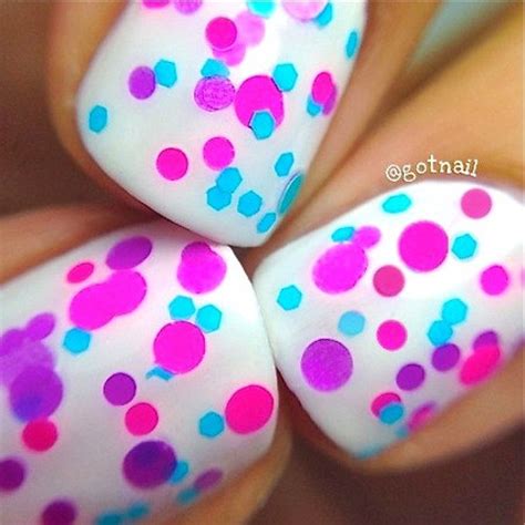 Omg Polka Dot Neon Custom Blended Indie Glitter Nail Polish Etsy