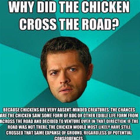 Because Castiel Anti Jokes Tv Supernatural Supernatural