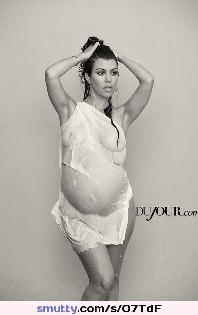 Kourtney Kardashian Nude And Pregnant In Dujour Magazine Celebtemple