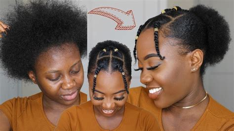 Quick Natural Hairstyle And It S Cute For Summer On Short 4c Hair Under