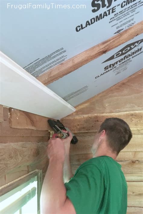 How To Install A Very Simple Shiplap Ceiling This Diy Life