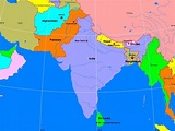 6 Free Printable Labeled South Asia Physical Map With Countries PDF ...