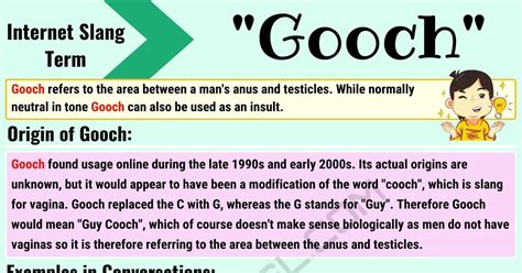 What Is Gooch What Does The Interesting Slang Term Gooch Mean 7esl
