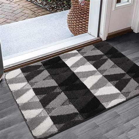 Home Black Colorandgeometry Indoor Mat 32x48 Waterproof Entrance Doormat