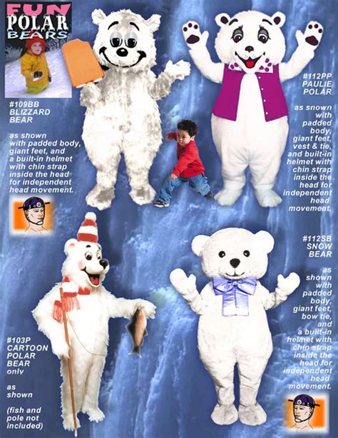 Great Polar Bear Mascot Costumes To Browse Or Well Customize For You