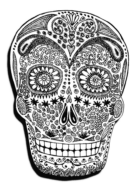 For adults free printable bee coloring pages for…. Halloween skeleton head - Halloween Adult Coloring Pages