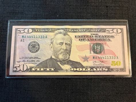 50 Dollar Bills Us Currency Unique Fancy Rare Serial Number Lucky