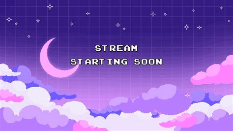 Purple Starry Sky Animated Twitch Screens Stream Starting Etsy