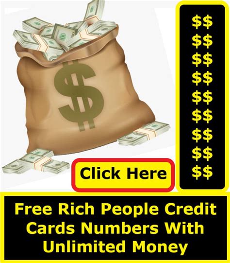 Get Rich People Credit Card Numbers With Unlimited Money Maison