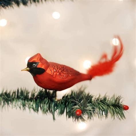 Personalized Large Red Cardinal Glass Blown Christmas Ornament Etsy Uk