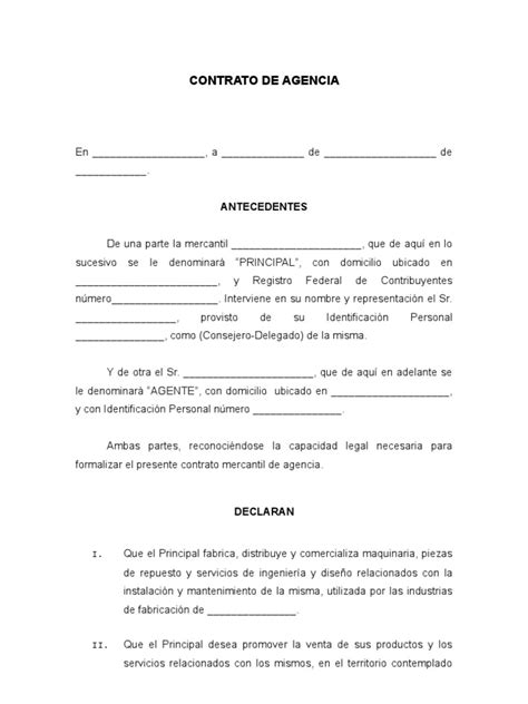 contrato de agencia pdf gobierno business