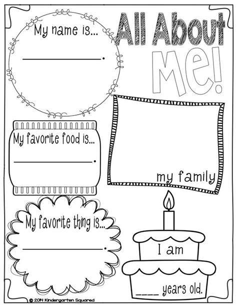 17 All About Me Birthday Worksheet