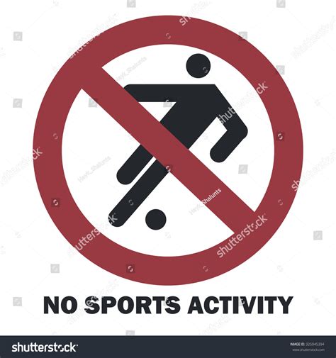 No Sports Activity Sign Vector Illustration เวกเตอร์สต็อก ปลอดค่า