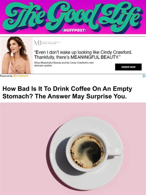 Huffington Post Life How Bad Is It To Drink Coffee On An Empty Stomach