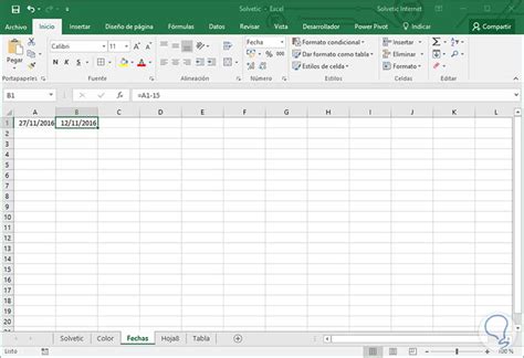 Cómo Sumar Y Comparar Fechas Excel 2016 Solvetic