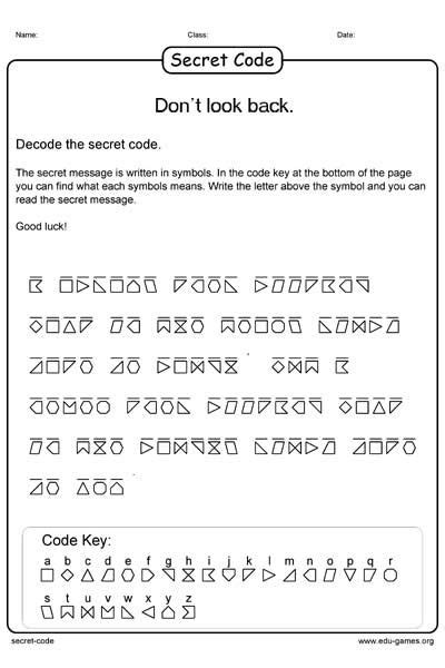 A Secret Code Is Printed In Symbols With The Help Of The Code Key The