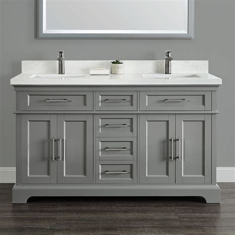 Although the name says black rustic vanity, this piece can come in any color! Cameron 60" Double Sink Vanity | Mission Hills Furniture