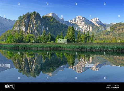 Almsee With Ameisstein 776 M And Totes Gebirge Alps Austria
