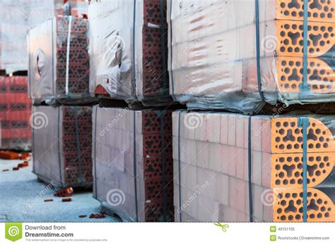 Stacks Of Silicate Bricks Stock Image Image Of Building 40151105