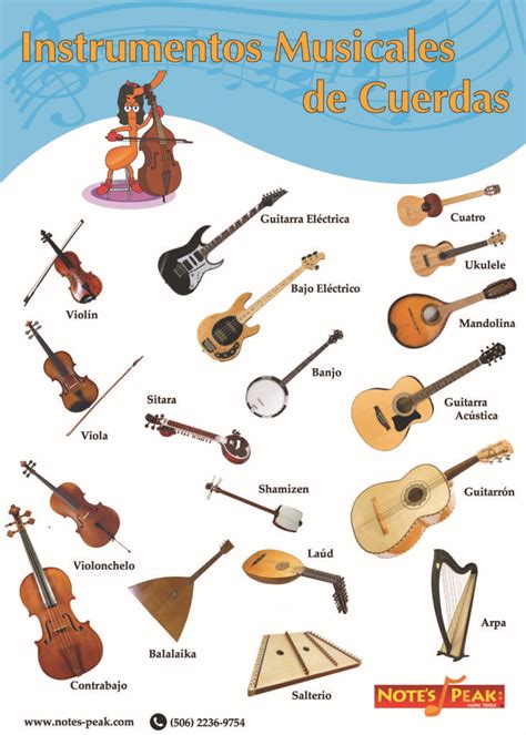 Láminas De Familias De Instrumentos Musicales Cuerda Viento
