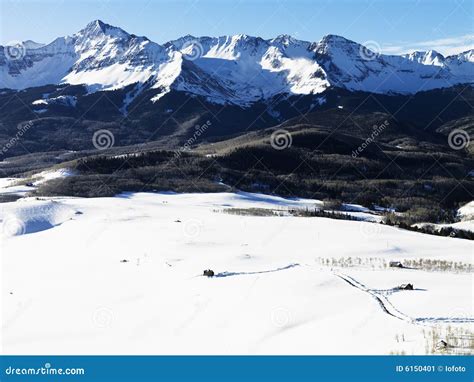 Snowy Colorado Mountain Landscape Stock Image Image Of Color States