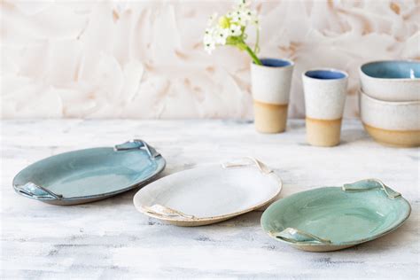 Ceramic Oval Serving Platter Handmade Pottery Plate Serving Etsy