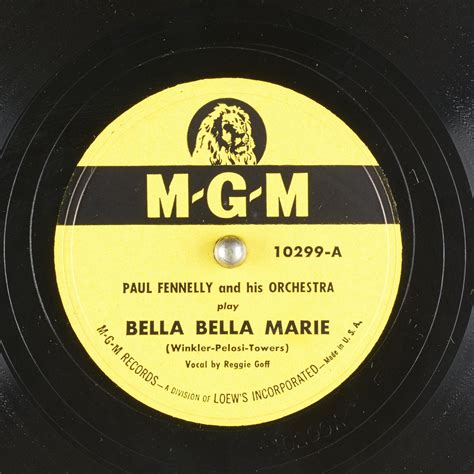 Bella Bella Marie Paul Fennelly And His Orchestra Free Download