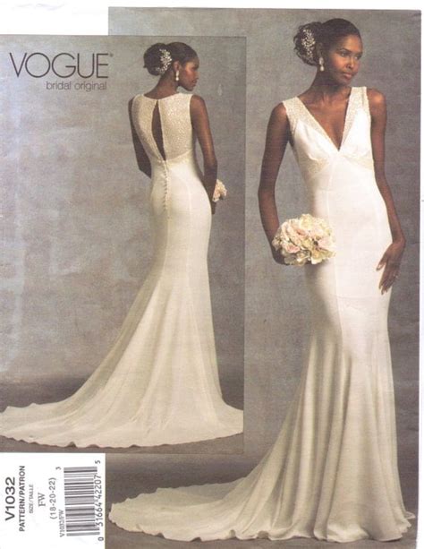 Vogue Bridal Original Pattern V1032 Womens V By Cloescloset