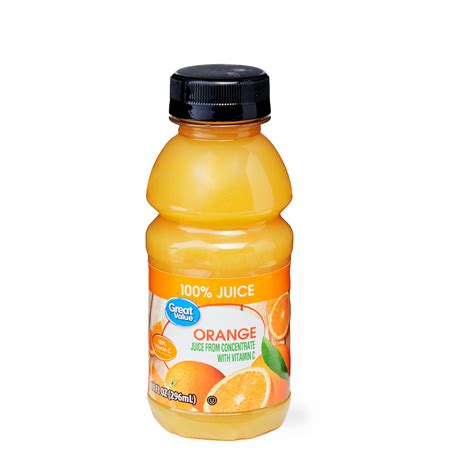 4 Pack Great Value Orange Juice 10 Fl Oz 6 Count