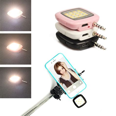 universal portable mini 16 led external flash fill light selfie for iphone for i pad for samsung