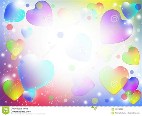 Colorful Abstract Hearts Stock Illustration Illustration