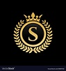 Letter s royal crown logo Royalty Free Vector Image