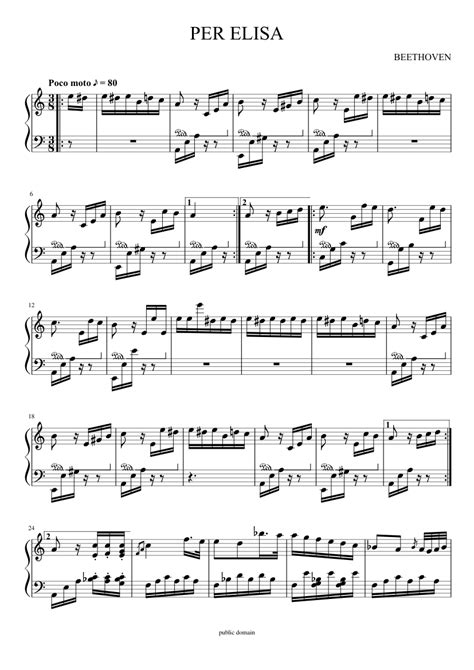 I added sheet music graphics and applied another couple of years of experience to the job. PER ELISA sheet music for Piano download free in PDF or MIDI
