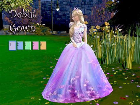 Reizibarrientos Pink Debut Gown City Living Needed Sims 4 Dresses