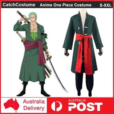 Anime One Piece Roronoa Zoro Cosplay Costume Kimono Uniform Full Set