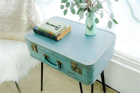 Suitcase Side Table Upcycle Makeful Vintage Suitcase Table Diy