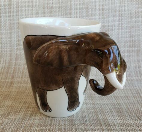 World Market 3d Elephant 12 Oz Coffee Cup Mug Ebay